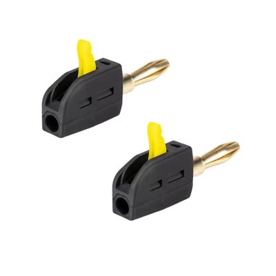 2 Piezas Clavijas Banana de Alta Corriente 4 mm Calificación 32 A No Requiere Soldadura Instalación Rápida Terminales para Cable de Altavoz