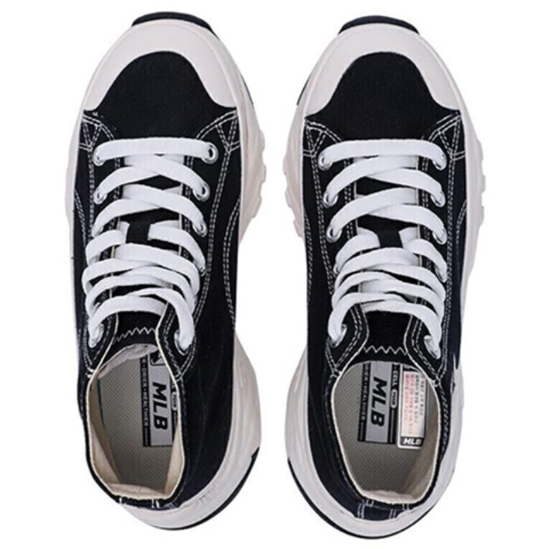 MLB Chunky High New York Yanker Anti-Slip Wear-Resistant High-Top Canvas Shoes Unisex Black Sneakers 32SHU1111-50L