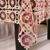 New Hollow Tablecloth Transparent Glass Yarn Embroidery European Cover Washable For Tea Table