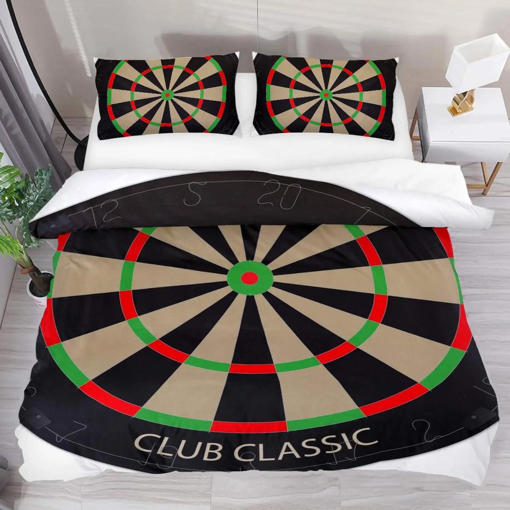 Dartscheibe Bettbezug Set Dartscheibe Bettwäsche Sets Hautfreundlich Blitz und Flamme Bettdeckenbezüge Set Queen Bettbezug 3-teilig