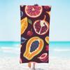 Papaya Pomegranate Fruit Beach Towel Lightweight Microfiber Beach Towels Decor Quick Dry Pool Towel for Beach Travel Swim Bath