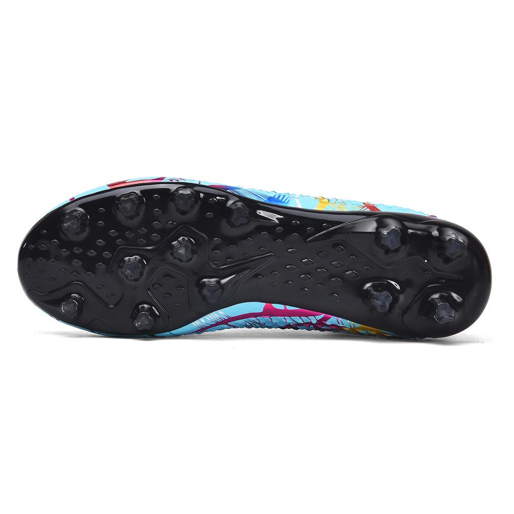 World Cup Messi C Luo Leather Football Shoes Boys and Girls Students AG Long Nails TF Broken Nails Competition Training Shoes