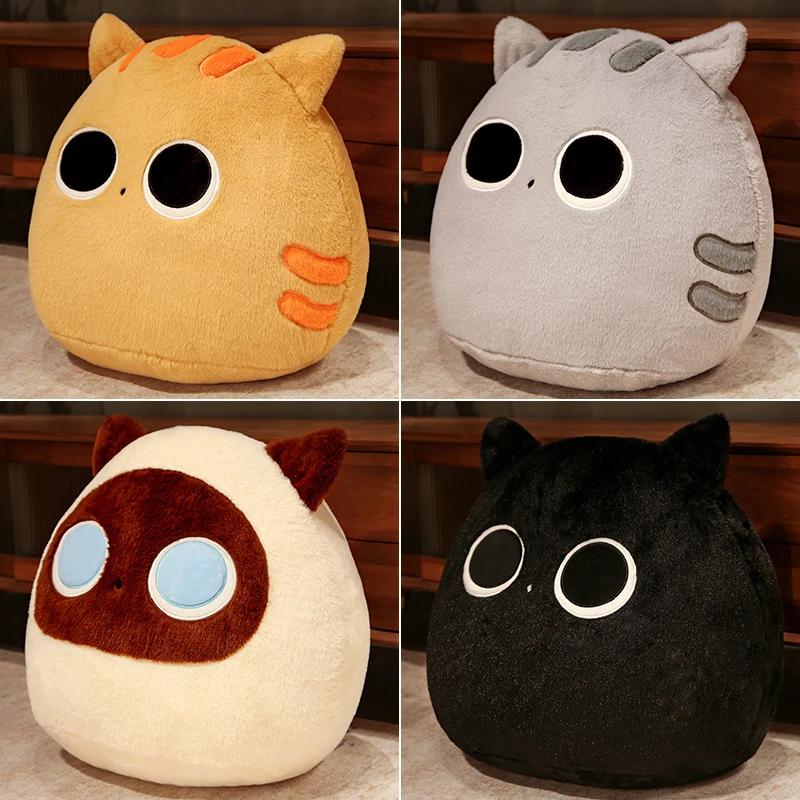 30/50cm Stuffed Soft Animal Kitten Plush Pillow Lovely Cartoon Cat Dolls Toys Kawaii White Black Cat Gift for Children Girls