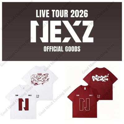 NEXZ T Shirt LIVE TOUR 2026 Same Letter Print Tshirt Kpop Fashion Unisex Women Summer Comfortable Cotton Short Sleeve Tee Tops