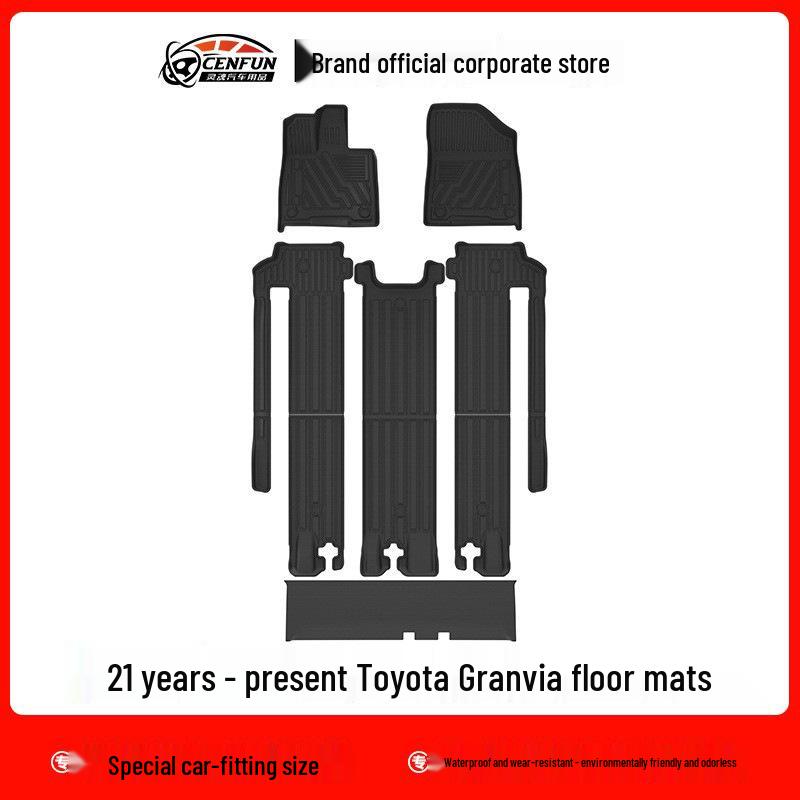 TPE Anti-Slip Eco-Friendly Trunk Mat for 2025 Toyota Grand Highlander & Sienna Galaxy.