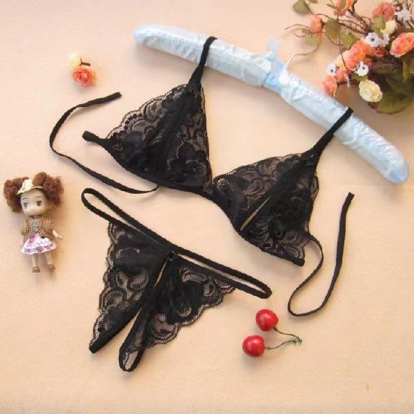 Plus Size Tulle Lace Lingerie Set: Nightgown, Bathrobe, Open Crotch Panties