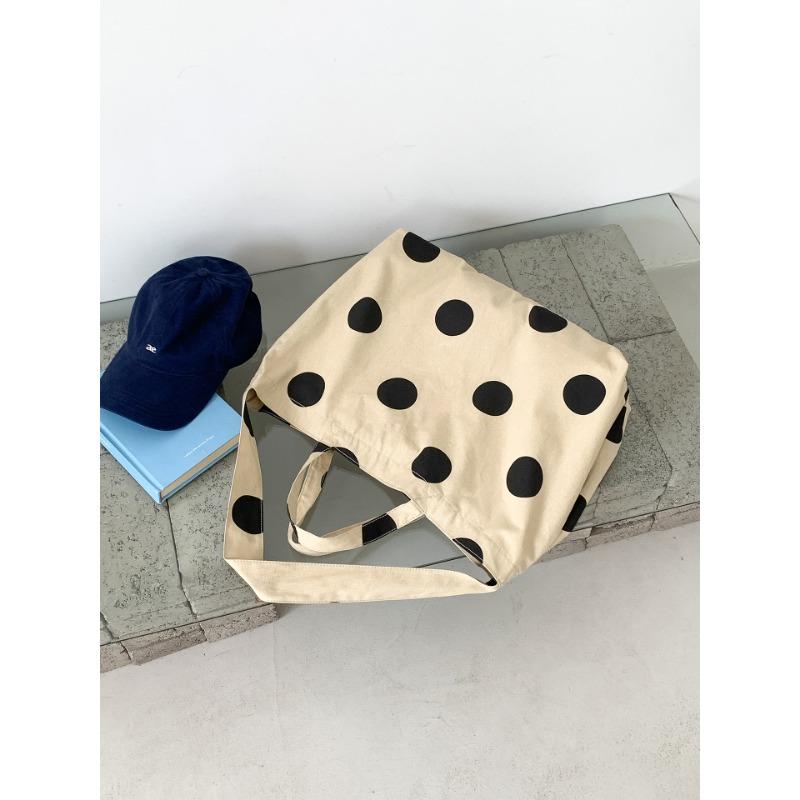 

Летняя женская сумка в горошек оригинальный дизайн холщовая сумка женская ленивый ветер тренд большая вместимость сумка-тоут женская абрикосовый