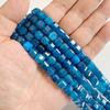 7-8MM Faceted Square Shape Chalcedony Natural Stone Loose Cube Spacer Beads for Jewelry Making Diy Bracelet Accessories