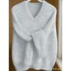 Season V-neck fleece feeling warm feeling pullover sweater women