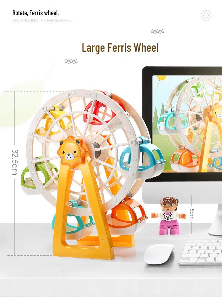 

Feile Lion King Ferris Wheel Building Blocks - Large Particle DIY Educational Toy for Children