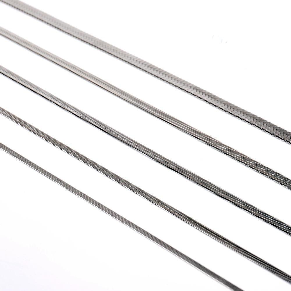 Collier Chaîne Serpent en Acier Inoxydable Pour Fabrication Accessoire Chaîne Couteau Couleur Or Argent