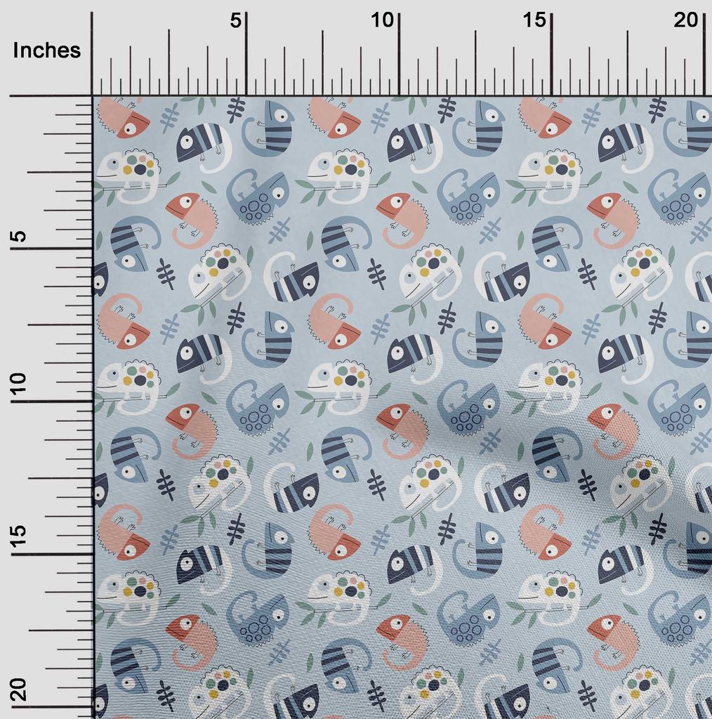 oneOone Cotton Flex Amethyst Fabric Kids Animal Sewing Fabric by The Yard Printed DIY Clothing Sewing Supplies 40 Inch
