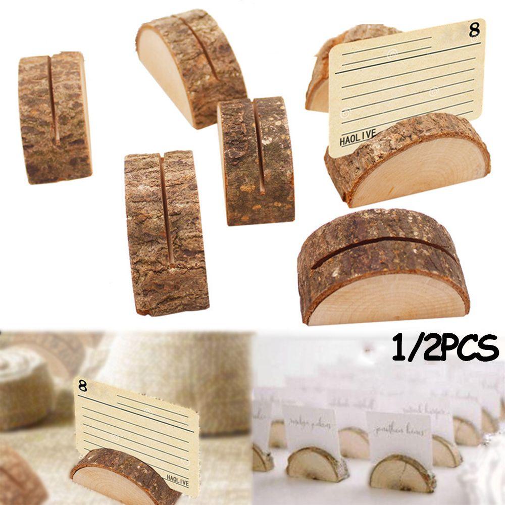 

1/2 шт. DIY Вечеринка Настольный Орнамент Дерево Натуральный Пень Фотоклип Картина Подставка Держатель Карты