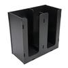 Paper Cup Dispenser Acrylic Coffee Cup Storage Organizer Holder with 2 Compartments for Countertop Kitchen Coffee Shop