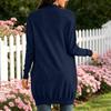 Damen Strickjacke Lässig Langarm - Mittellang Offen Vorne Pullover für den Alltag
