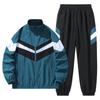 Men's Sporty Cardigan Stand Collar Jacket & Pants Set for High School Students