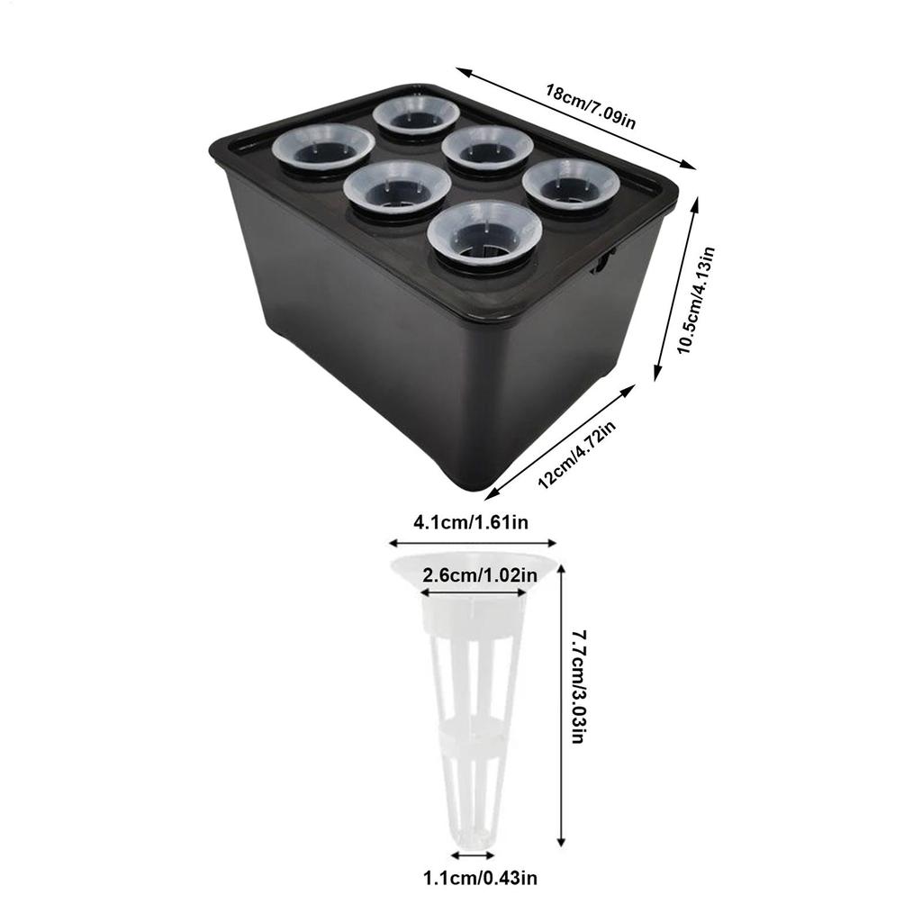 Indoor Hydroponics Growing System 6-Holes Growing Box System Garden Cultivation Box For Vegetables Flowers Fruits Indoor Outdoor