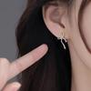 2024 New Luxe Bow Earrings: High-End 925 Sterling Silver Studs for Women