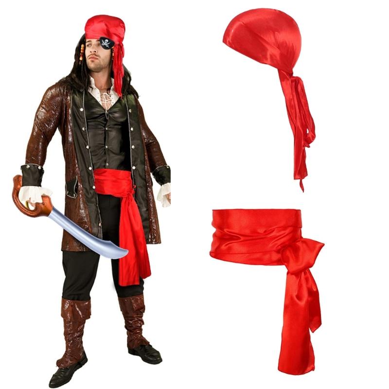 Captain Pirate Bandana Kerchief for Teens Halloween Dress-up Theme Party