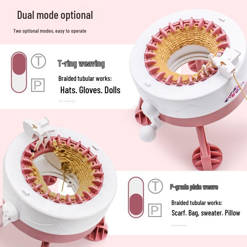 Kompaktní 22jehlový ruční pletací stroj s klikou: DIY Výrobník svetrů a čepic