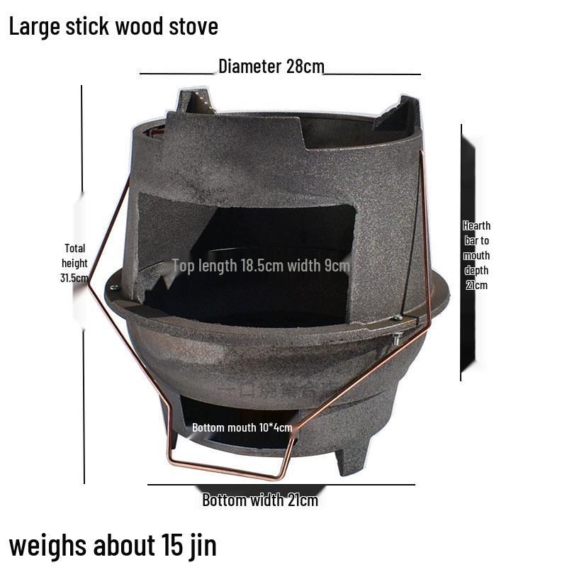 Rural Cast Iron Wood Stove: Outdoor Cooktop & Heater