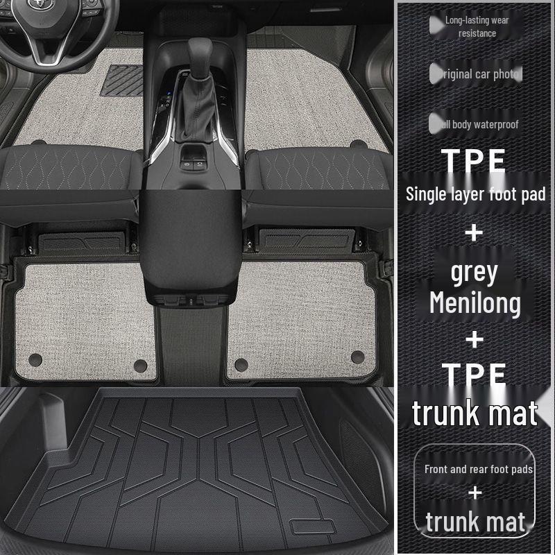 All-Weather Floor Mats for Toyota Vios - Full Coverage TPE Foot Mats with Driver's Seat Original Carpet Replacement.