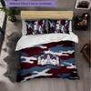 West Ham United Calcio Set Biancheria da Letto 3 Pezzi Morbido Set Copripiumino con Federe Set Decorazione Camera da Letto per la Casa