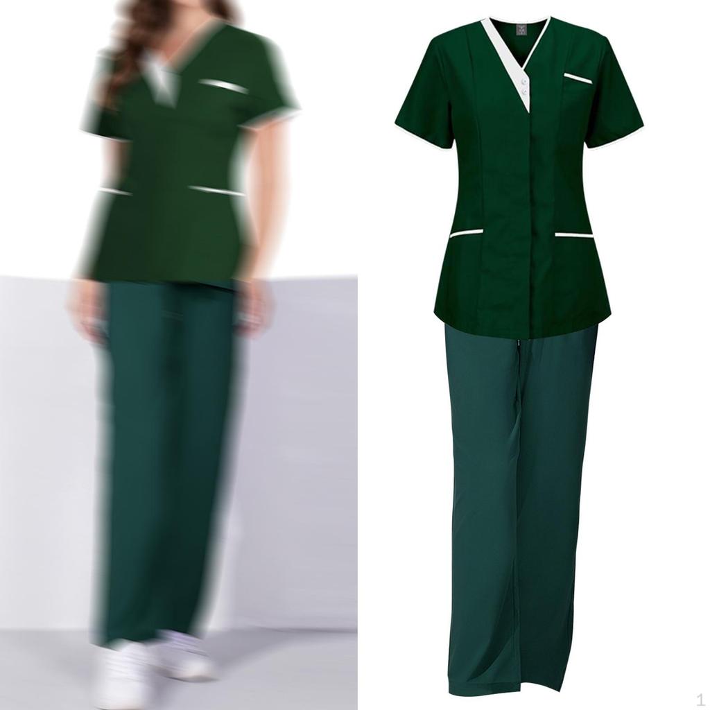 Uniformy pielęgniarskie Damskie zestawy medyczne Oddychające Wygodne Lekarz z kieszeniami, Góra kostiumu pielęgniarki