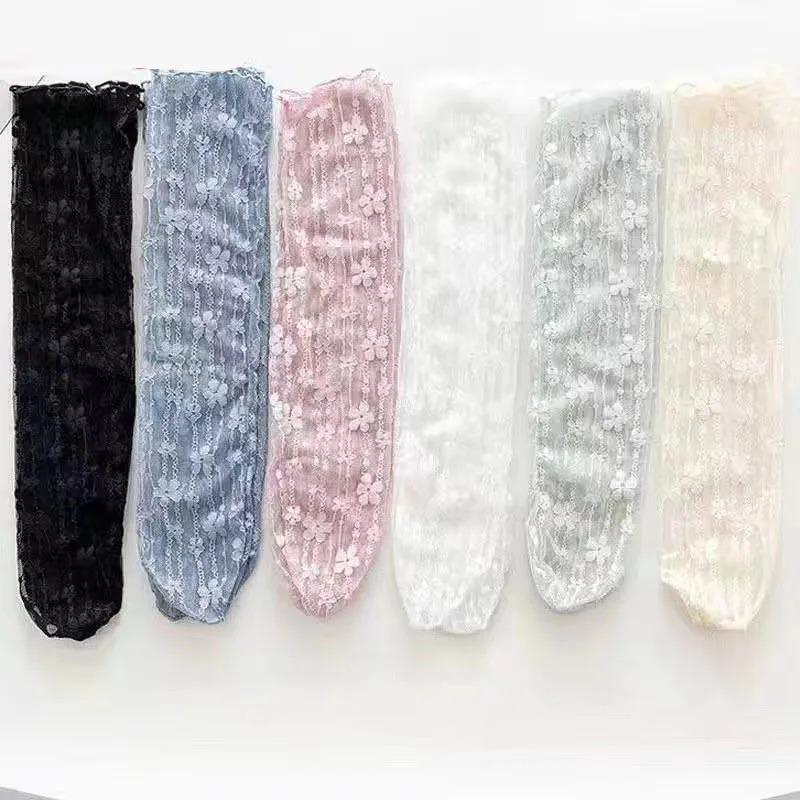 

Женские носки Harajuku Ladies Breathable Transparent Floral Ladies Flower Ladies Sweet Mesh Fishnet Socks Soft Funny Socks Hosiery One Size