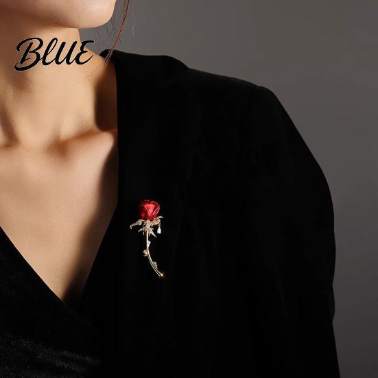 Lapel Pin For Suits Rose Brooch 3D Design Multi-Functional Safety