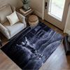 Football Player Blue Lights Carpet Perfect for Bedrooms Entryway Dining Room Hallway Antislip Carpet Decorate Offices Wedding Party Gift