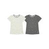 Women's Round Neck Short Sleeve Slim Fit Star Print Casual Cotton Tshirt Top