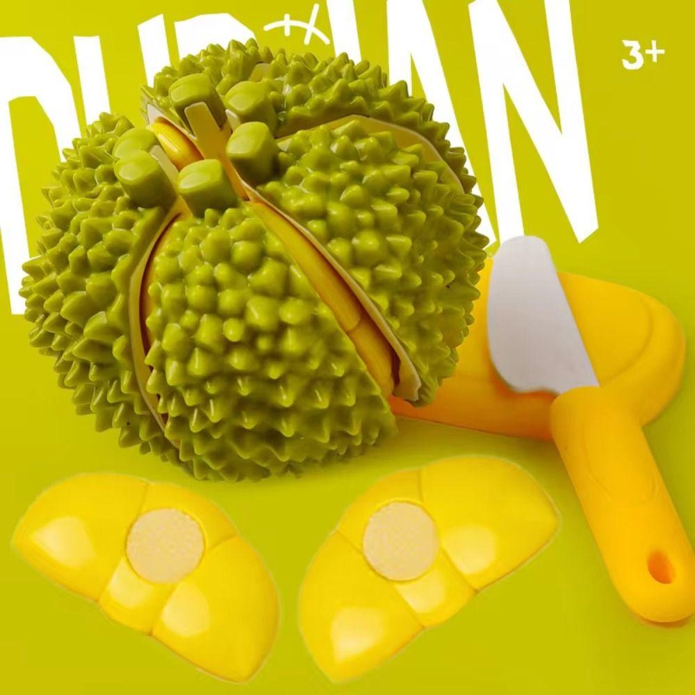 

Interactive Durian Pretend Play Set Cutable Fruit Cutting Toys Play Food Set 1 set