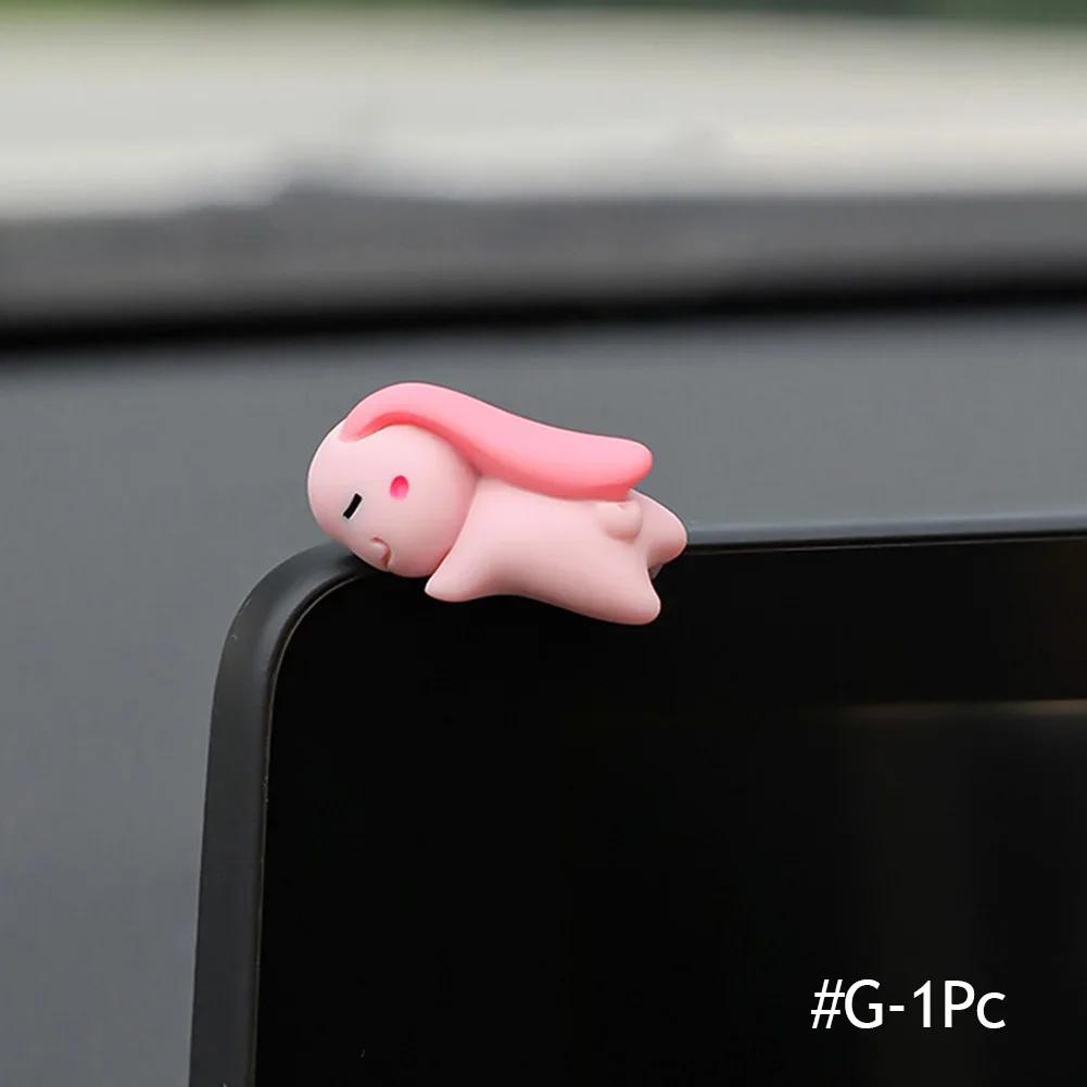 6/1pcs Cute Animal Ornament Car Center Console Display Screen Ornament Car Rearview Mirror Bike Little Turtle Cute Pendant Doll