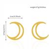 Moon Stud Stainless Steel Fashion Earrings