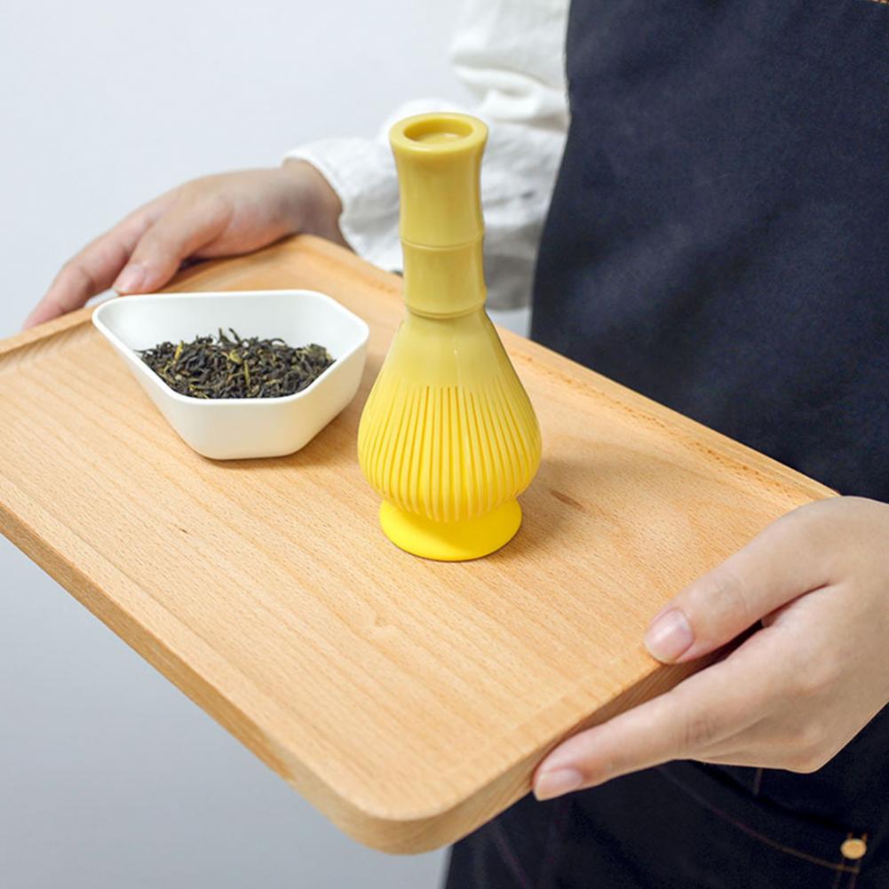 Silicone Matcha Whisk Food-Grade Matcha Blender Green Tea Powder Blender Heat-Resistant Silicone Tea Brushes with Stand