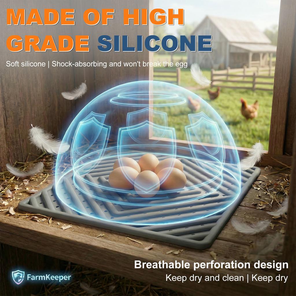 4Pcs Silicone Chicken Nesting Pad 12 Inch Cuttable Chicken Egg Laying Mat Reusable Hen Nesting Pad Chicken Coop Bird Nest Mat