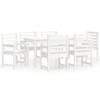 VidaXL Ensemble à dîner de jardin 7 pcs blanc bois massif de pin 3154714