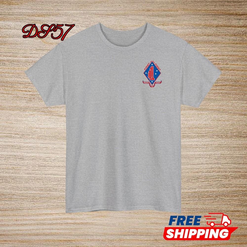 1st Battalion Marine Regiment USMC Marines Small Logo T-Shirt S-5XL Made In USA Unisex T-Shirt XL
