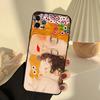 Gustav Klimt Kuss Kunst Handyhülle Für iPhone 14 16 15 11 12 13 17 Pro Max 13 mini 15 16 Plus 16e 17 Air Cover Funda