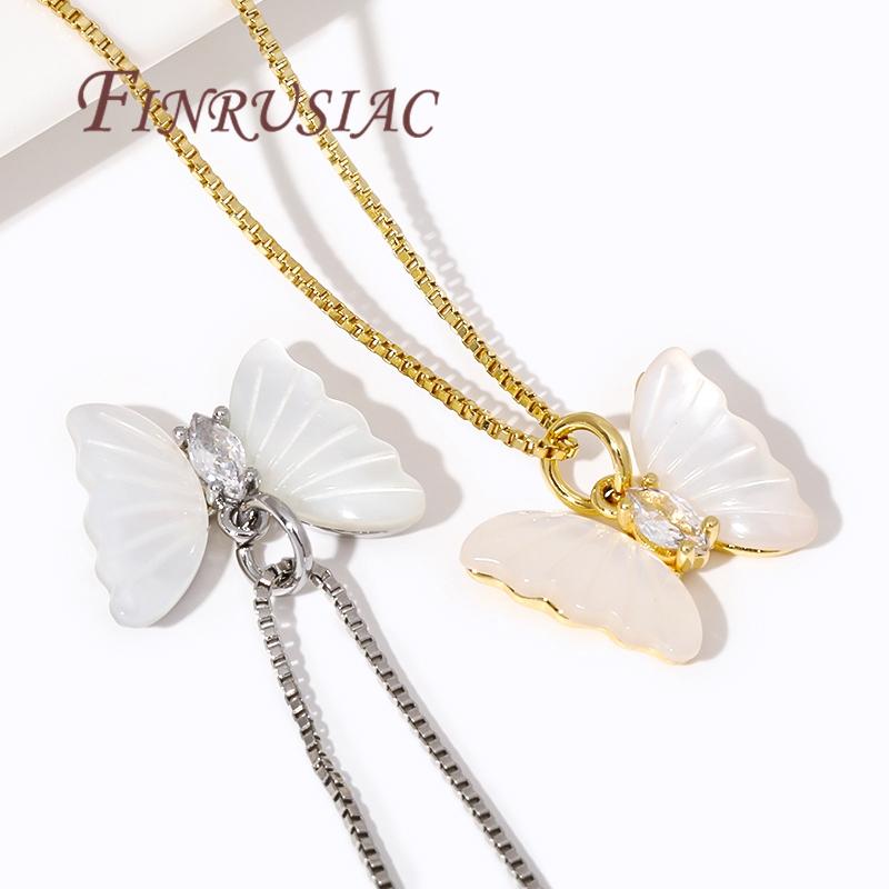 18K Gold Plated Charms For Jewelry Findings,Inlaid Crystal Butterfly Pendants For Necklace Making DIY Earrings Accessories