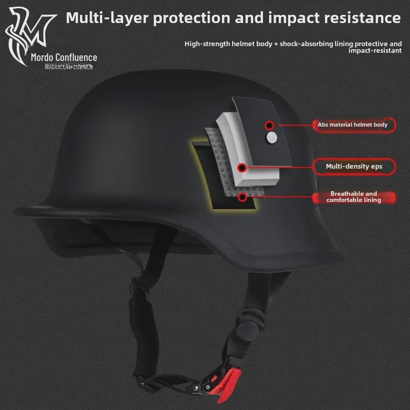 Retro Cross-Border Motorcycle Helmet: Lightweight, Summer Half-Helmet for Men & Women.