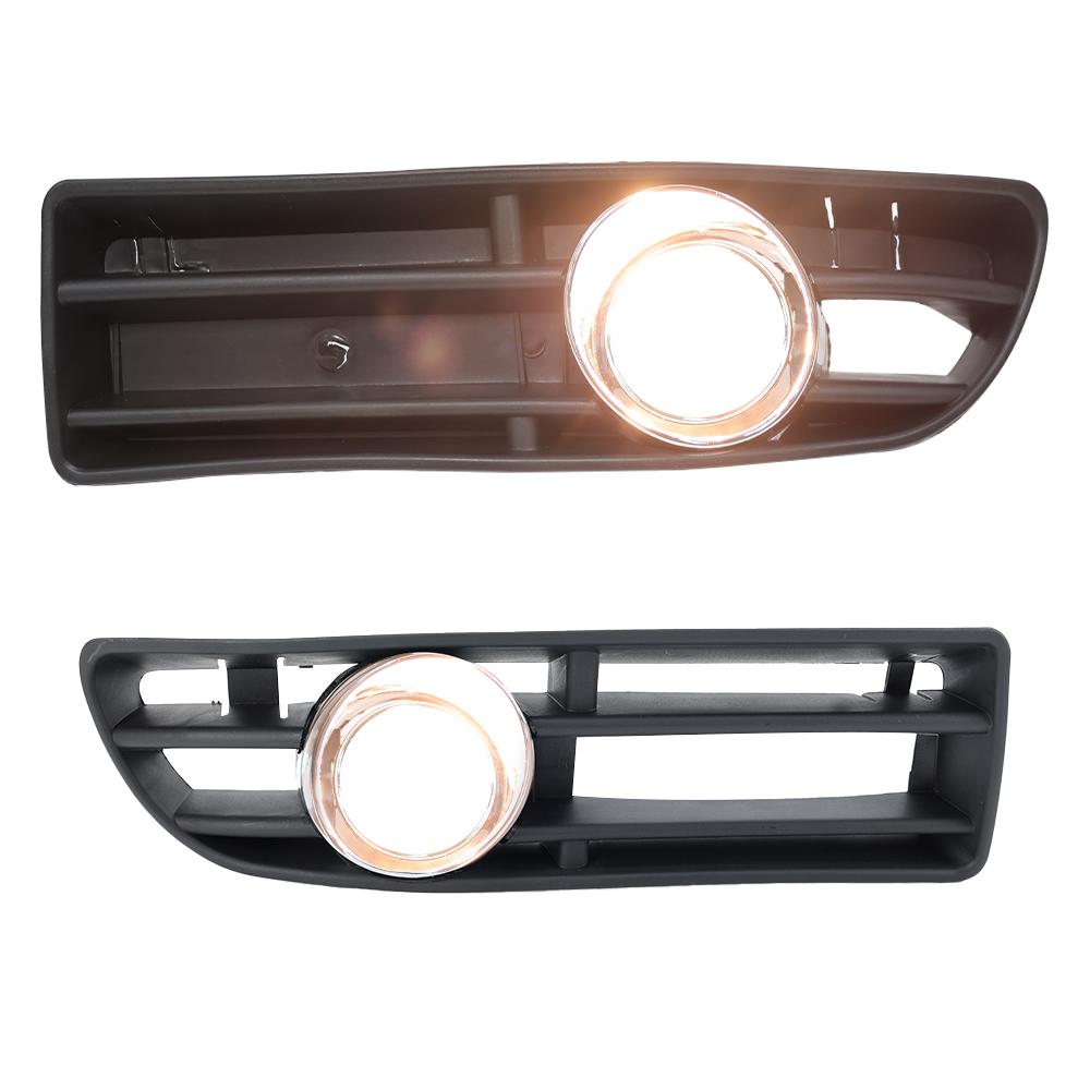 Front Fog Lights Assembly for VW Bora Jetta MK4 1998-2001 2002 2003 2004 Fog Lamp Grille 1pair halogen foglights car accessories
