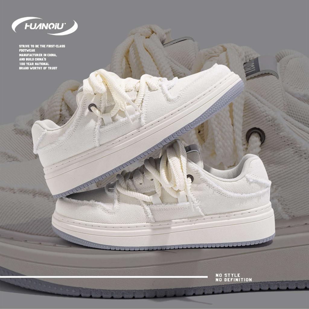 Global platform white shoes men's new trendy versatile canvas shoes casual sports board shoes ZHQ-HY265