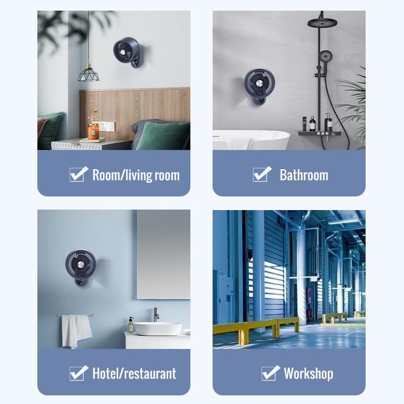 New Intelligent Air Circulating Fan Desk Wall Dual Use Electric Fan Household Wide Angle Swing Strong Silent Fan