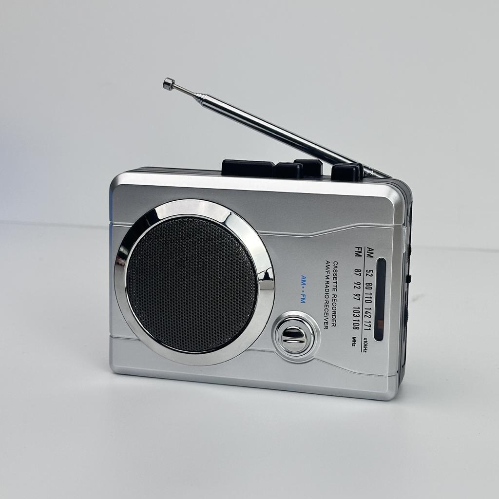 Portable Tape Player with FM Radio Language Learning Cassette & Headphones Functions USB MP3 Auto Reverse