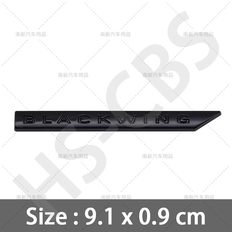 1Pc 3D Metal BLACK WING Badge Rear Trunk Emblem Decal Auto Body Door Fender Logo Tailgate Car Stickers Styling Accessories