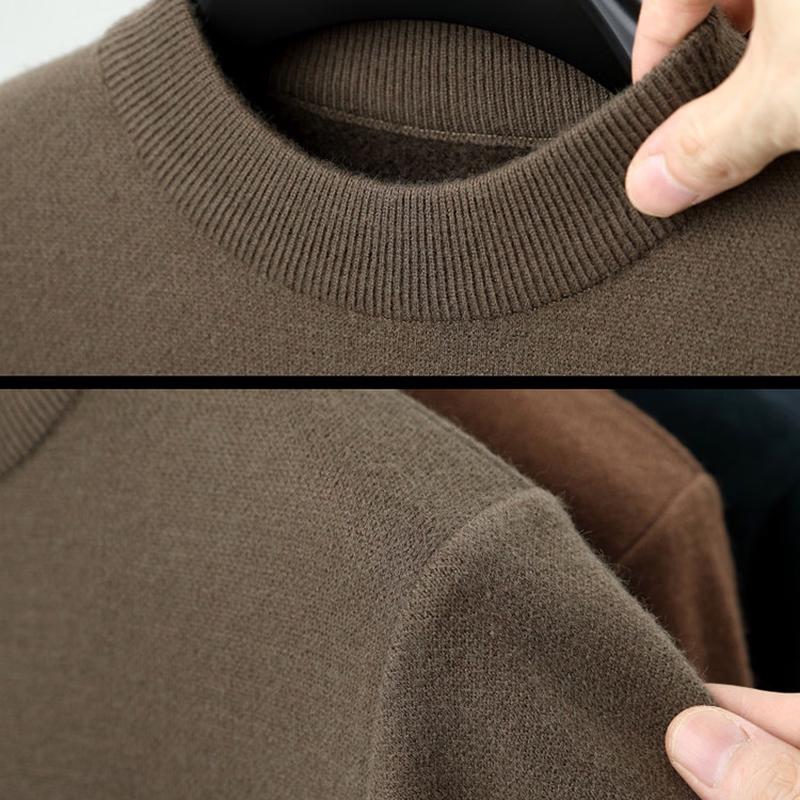 Pierre Cardin Autumn/Winter Men's Thickened Knitted Jacquard Crew Neck Sweater