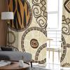 African Style With Tiger Skin Tulle Sheer Curtains for Living Room the Room Bedroom Kitchen Decoration Voile Organza Curtains