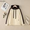 ZANZEA Women Hoodies Casual Loose Long Sleeve Pullover Sweatshirt